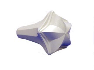 Star Line Baton Co. Venus Twirling Baton - 3/8" Shaft With Hammered Bands & Dimensional Star Ball