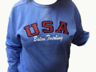 USA Baton Twirling Comfort Colors Sweatshirt